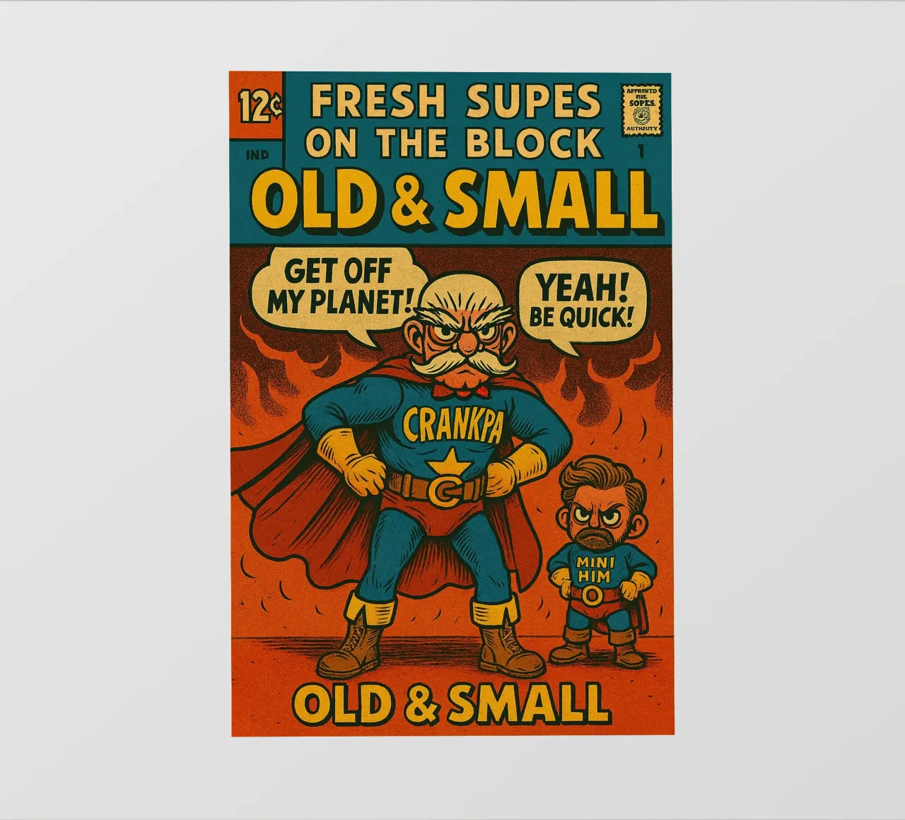 OLD & SMALL - Fresh Supes On The Block pvc cover by Vintage Van Gogh