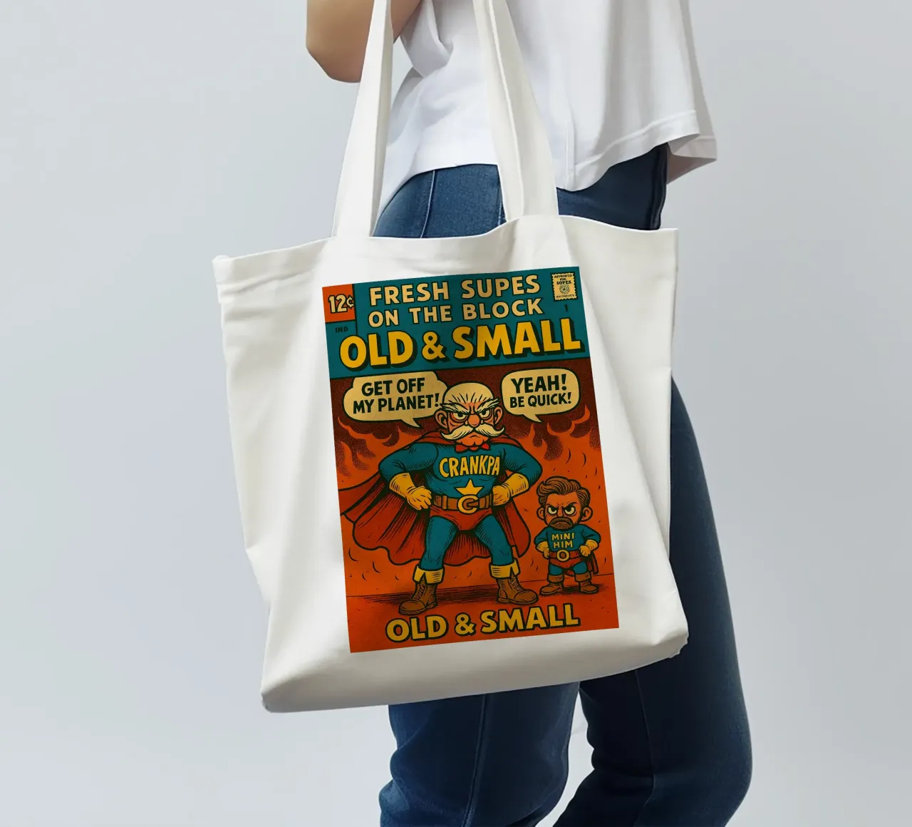 OLD & SMALL - Fresh Supes On The Block borsa in juta da Vintage Van Gogh