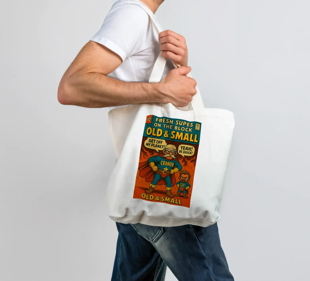 OLD & SMALL - Fresh Supes On The Block borsa in juta da Vintage Van Gogh