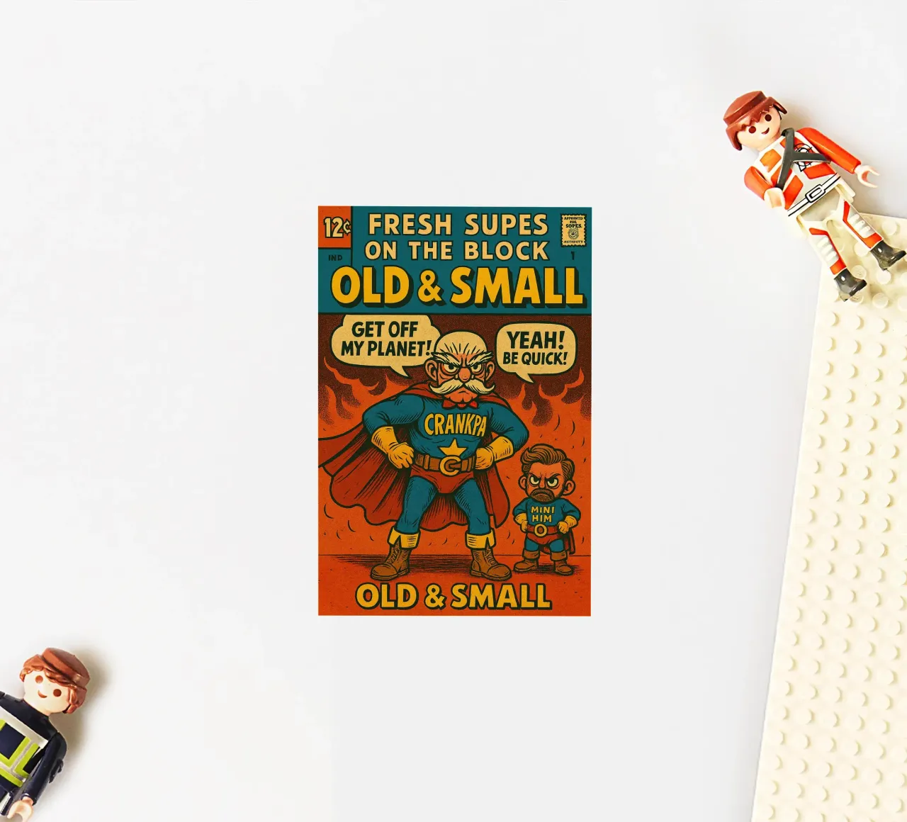 OLD & SMALL - Fresh Supes On The Block Sticker von Vintage Van Gogh
