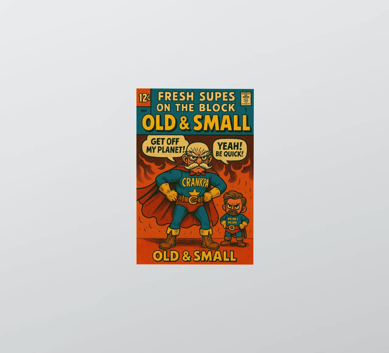OLD & SMALL - Fresh Supes On The Block Sticker von Vintage Van Gogh