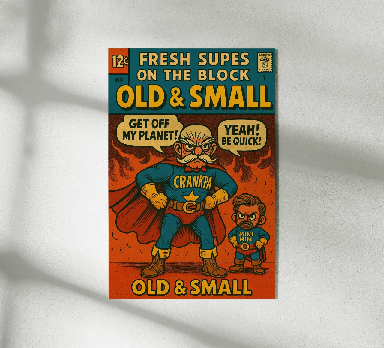 OLD & SMALL - Fresh Supes On The Block Acryl-Glas von Vintage Van Gogh