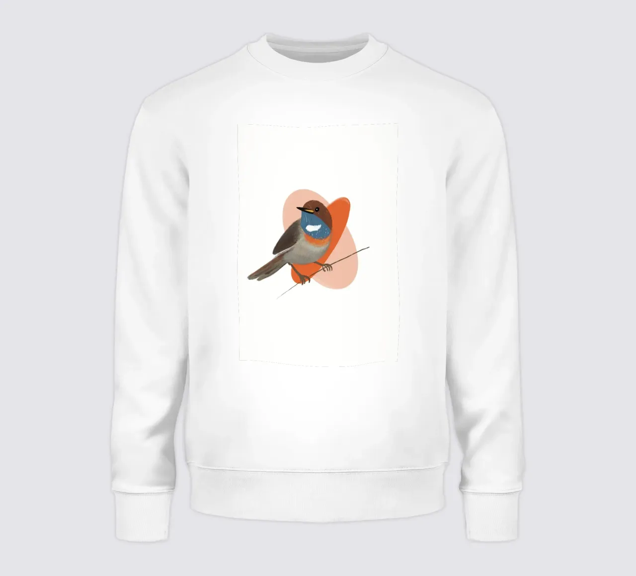 Blaukehlchen – Farbenfrohe Vogel Illustration mit blauer Keh felpa da fraeuleinvonfuchs