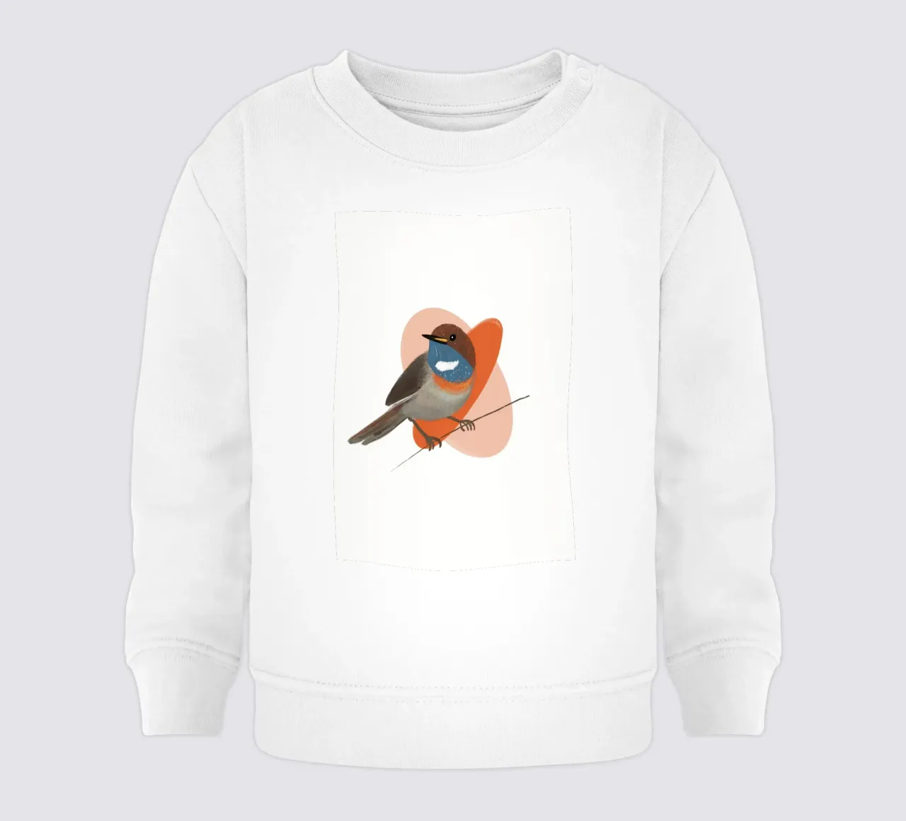 Blaukehlchen – Farbenfrohe Vogel Illustration mit blauer Keh felpa neonato da fraeuleinvonfuchs