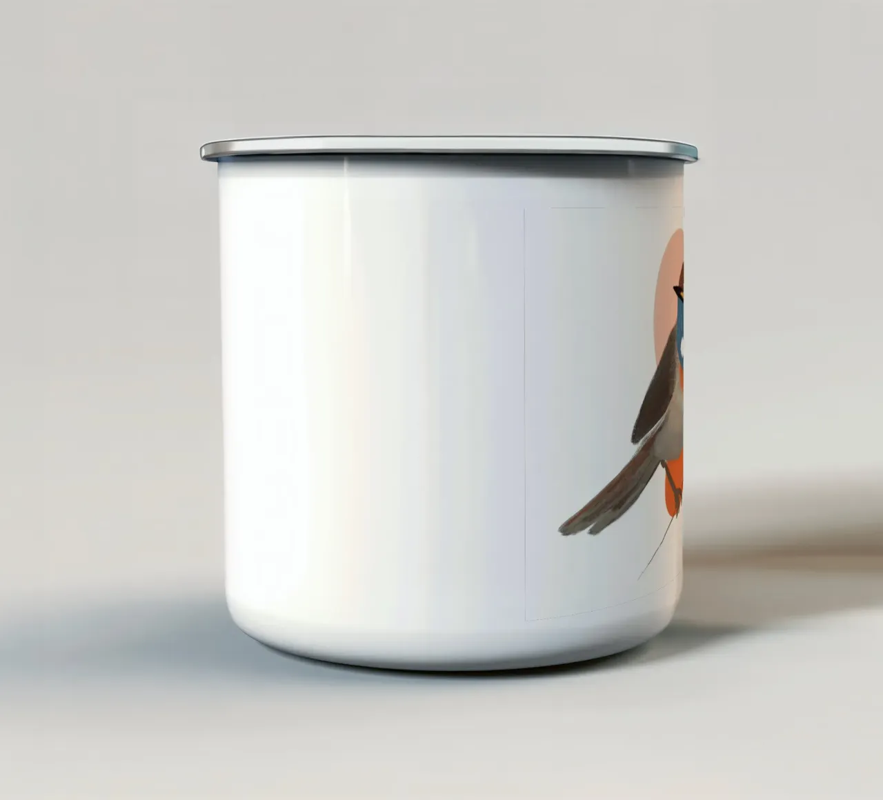 Blaukehlchen – Farbenfrohe Vogel Illustration mit blauer Keh tazza in smalto da fraeuleinvonfuchs