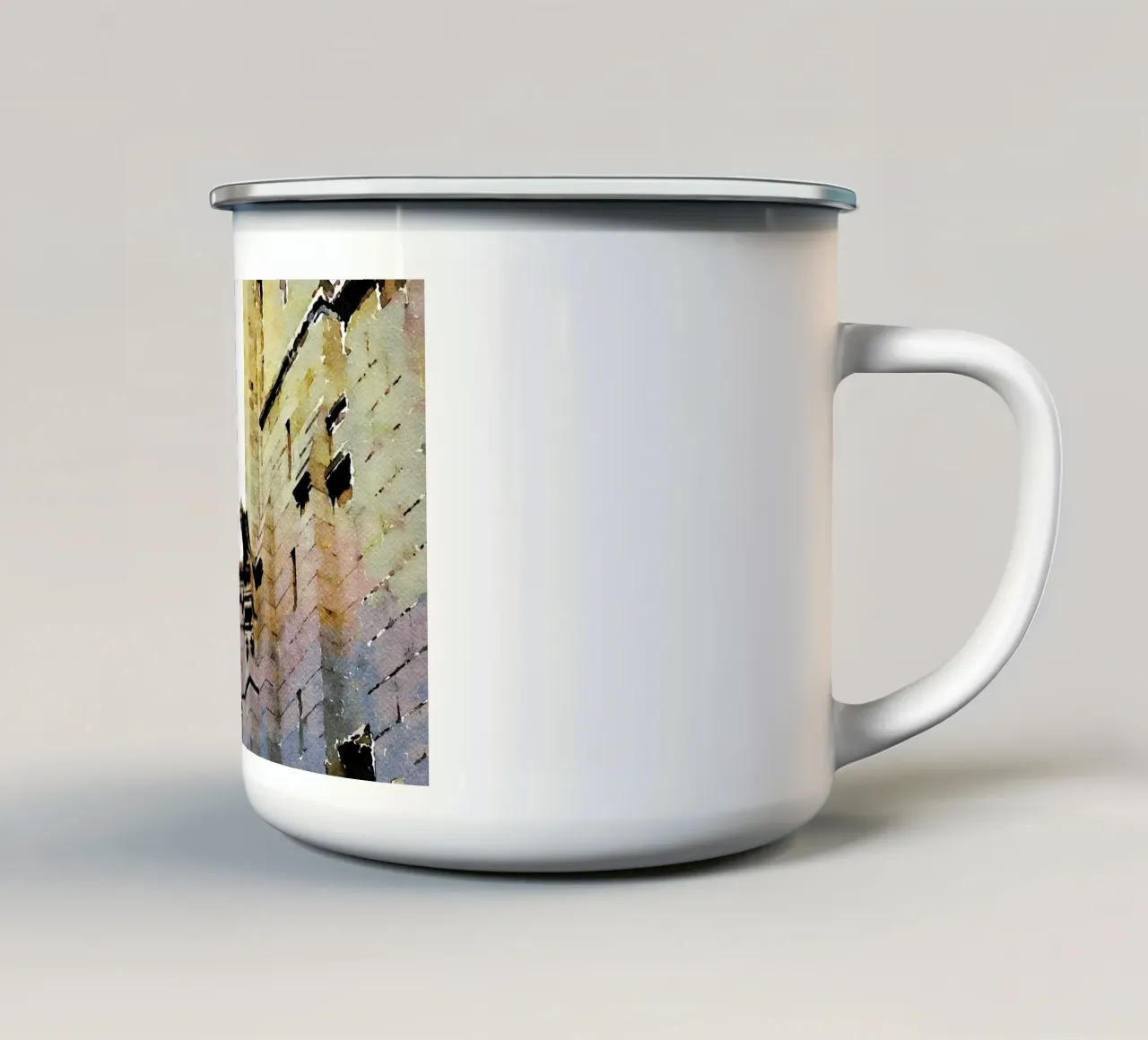 A Parigi tazza in smalto da Massimo Frascogna