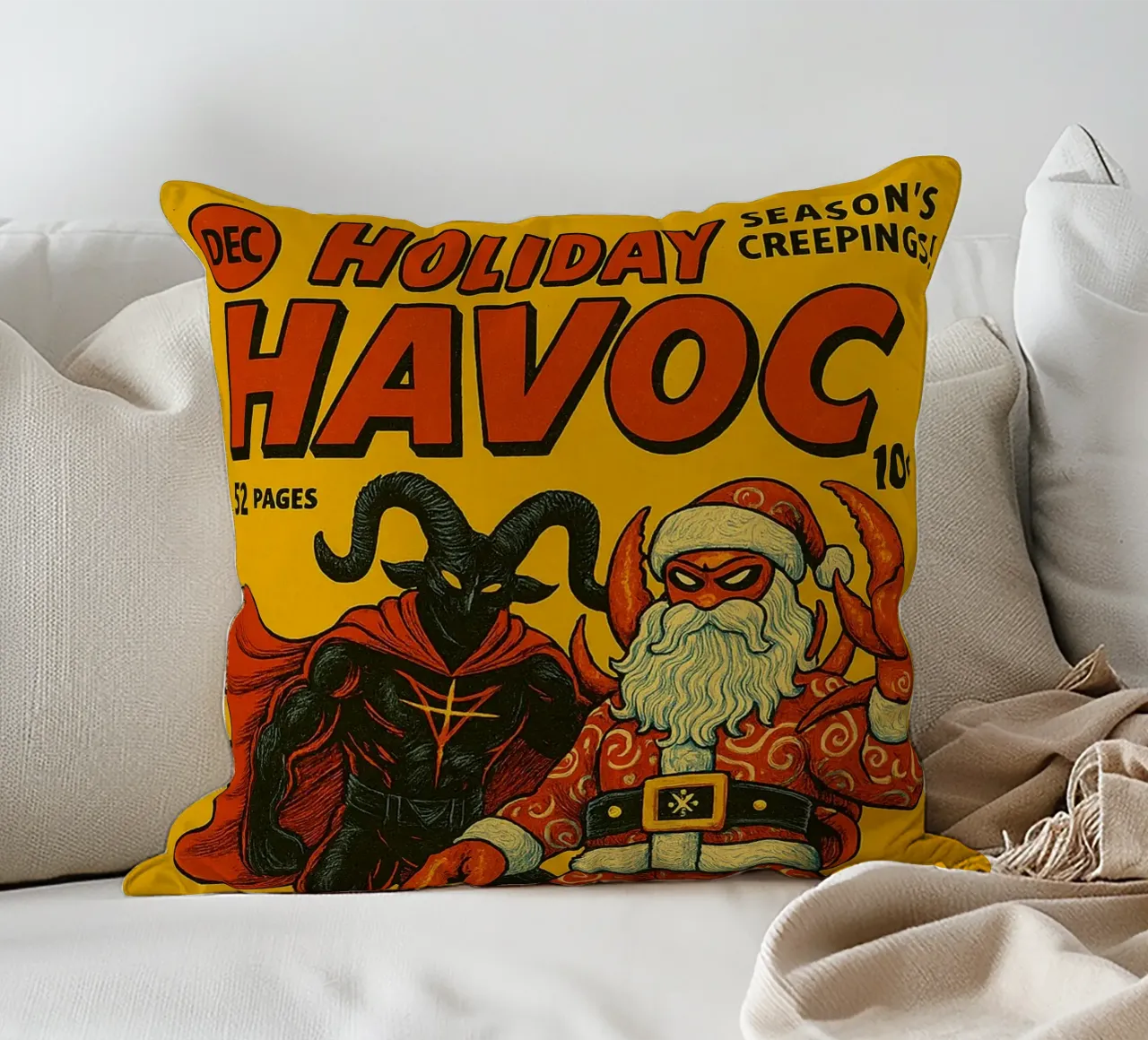 HOLIDAY HAVOC - Fresh Supes On The Block cuscino da Vintage Van Gogh