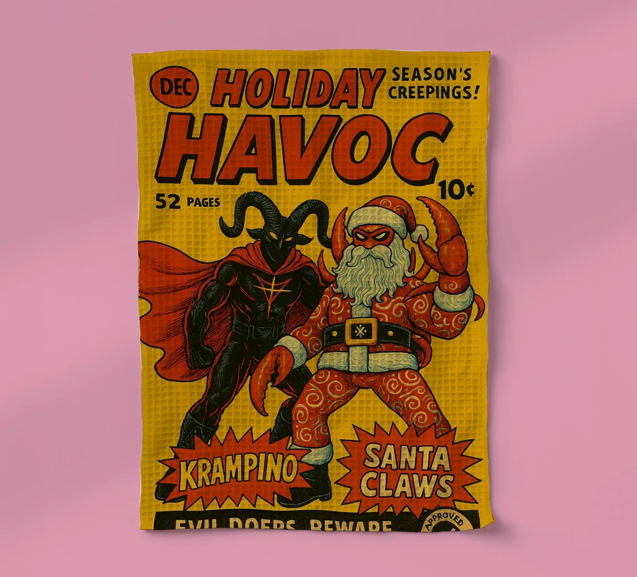 HOLIDAY HAVOC - Fresh Supes On The Block torchon de Vintage Van Gogh