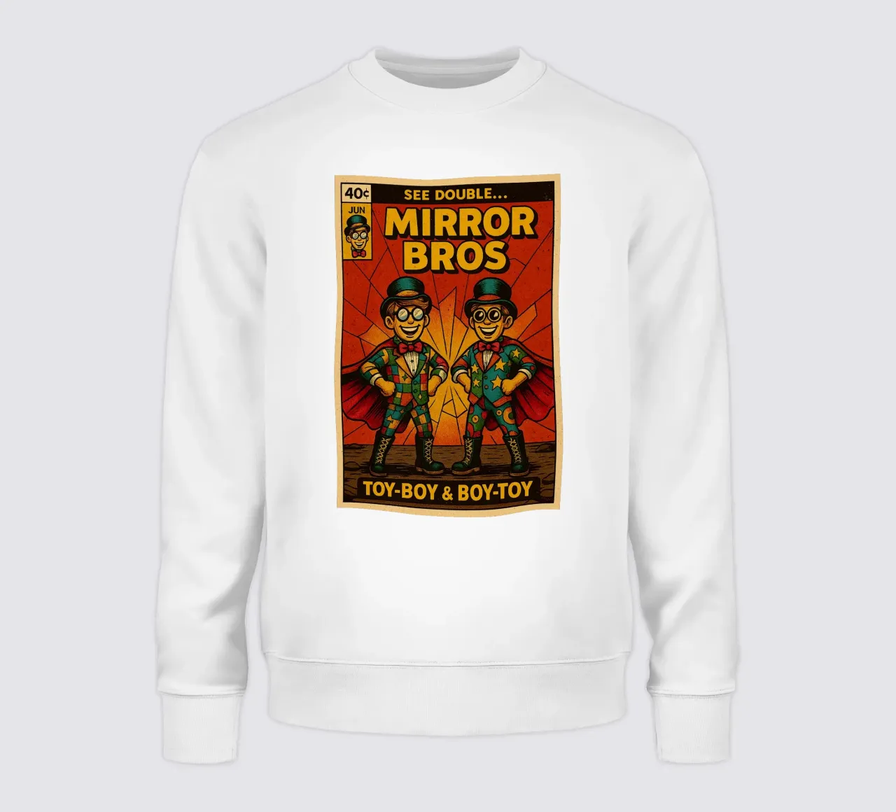 MIRROR BROS - Fresh Supes On The Block sweatshirt by Vintage Van Gogh