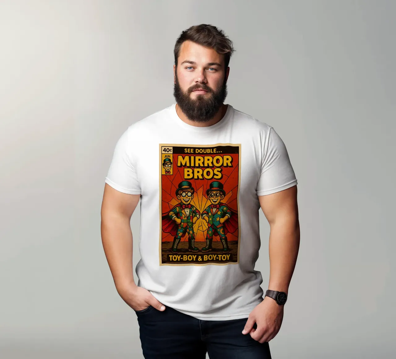 MIRROR BROS - Fresh Supes On The Block t-shirt da Vintage Van Gogh