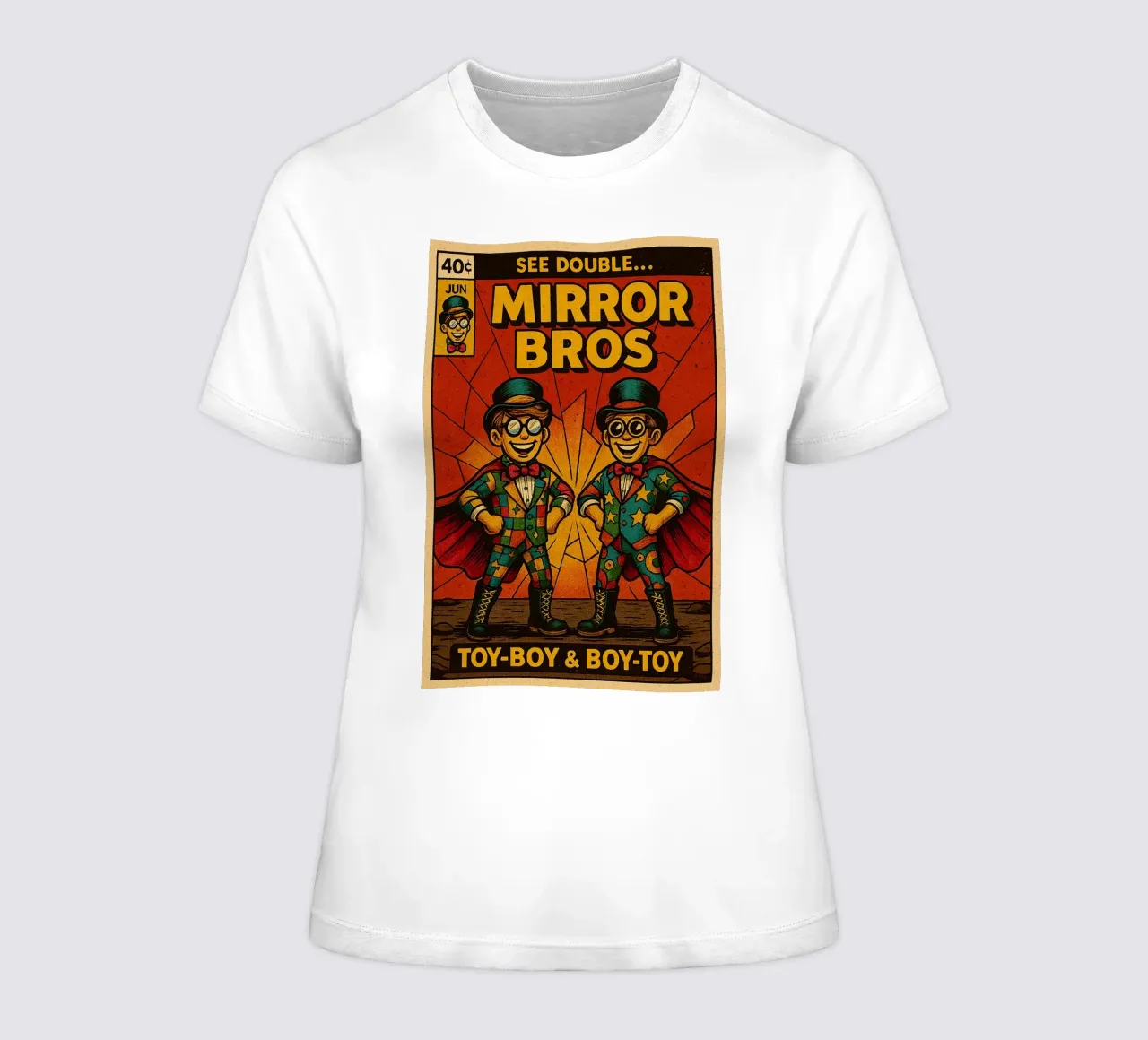 MIRROR BROS - Fresh Supes On The Block t-shirt da donna da Vintage Van Gogh