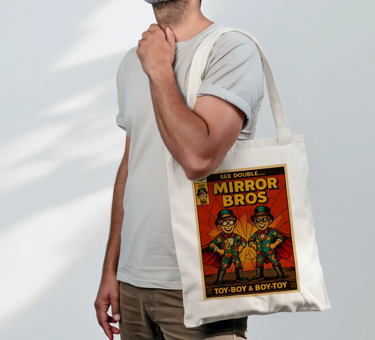 MIRROR BROS - Fresh Supes On The Block borsa in juta da Vintage Van Gogh