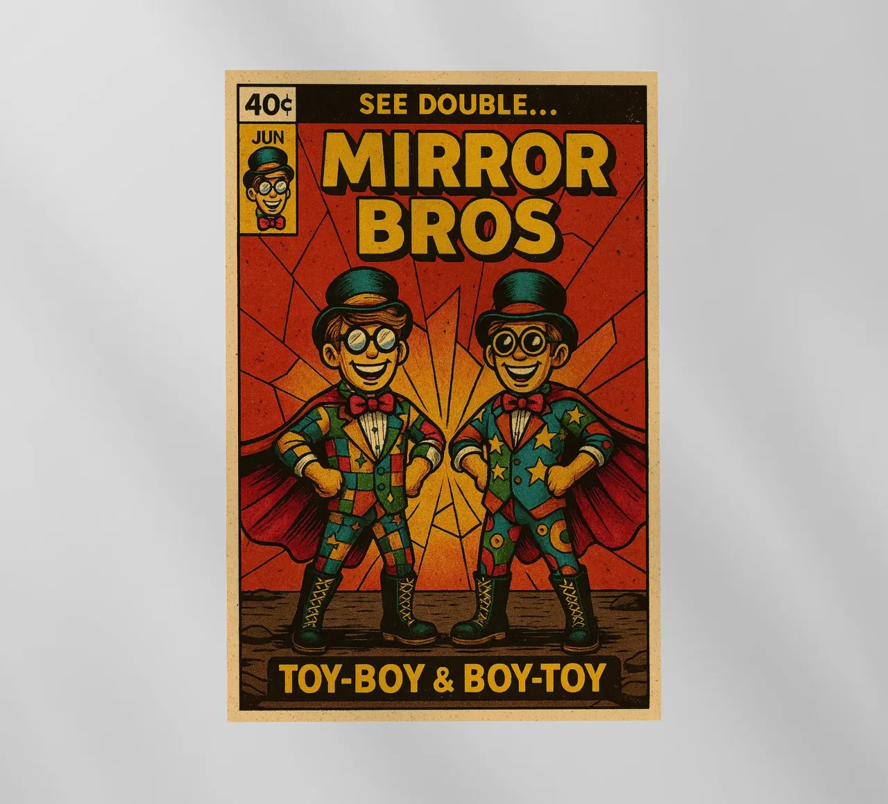 MIRROR BROS - Fresh Supes On The Block lámina retroiluminada de Vintage Van Gogh