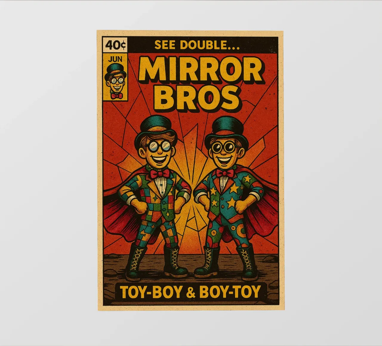 MIRROR BROS - Fresh Supes On The Block telo in pvc da Vintage Van Gogh
