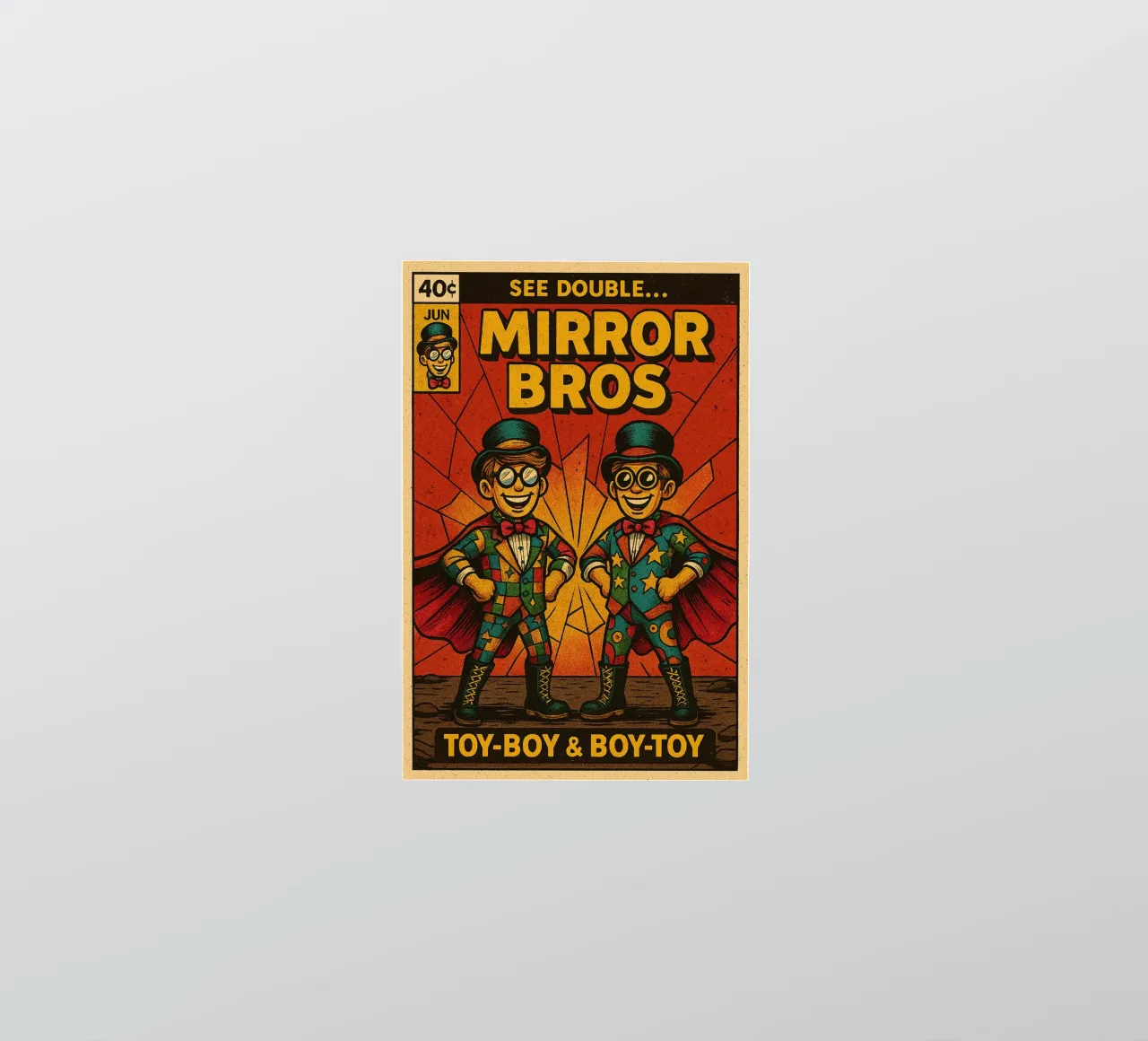 MIRROR BROS - Fresh Supes On The Block adesivo da Vintage Van Gogh