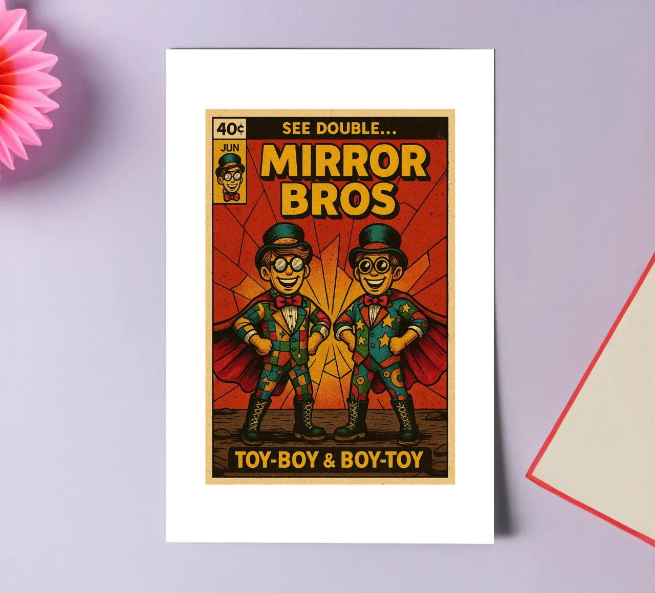 MIRROR BROS - Fresh Supes On The Block Stickerbogen von Vintage Van Gogh