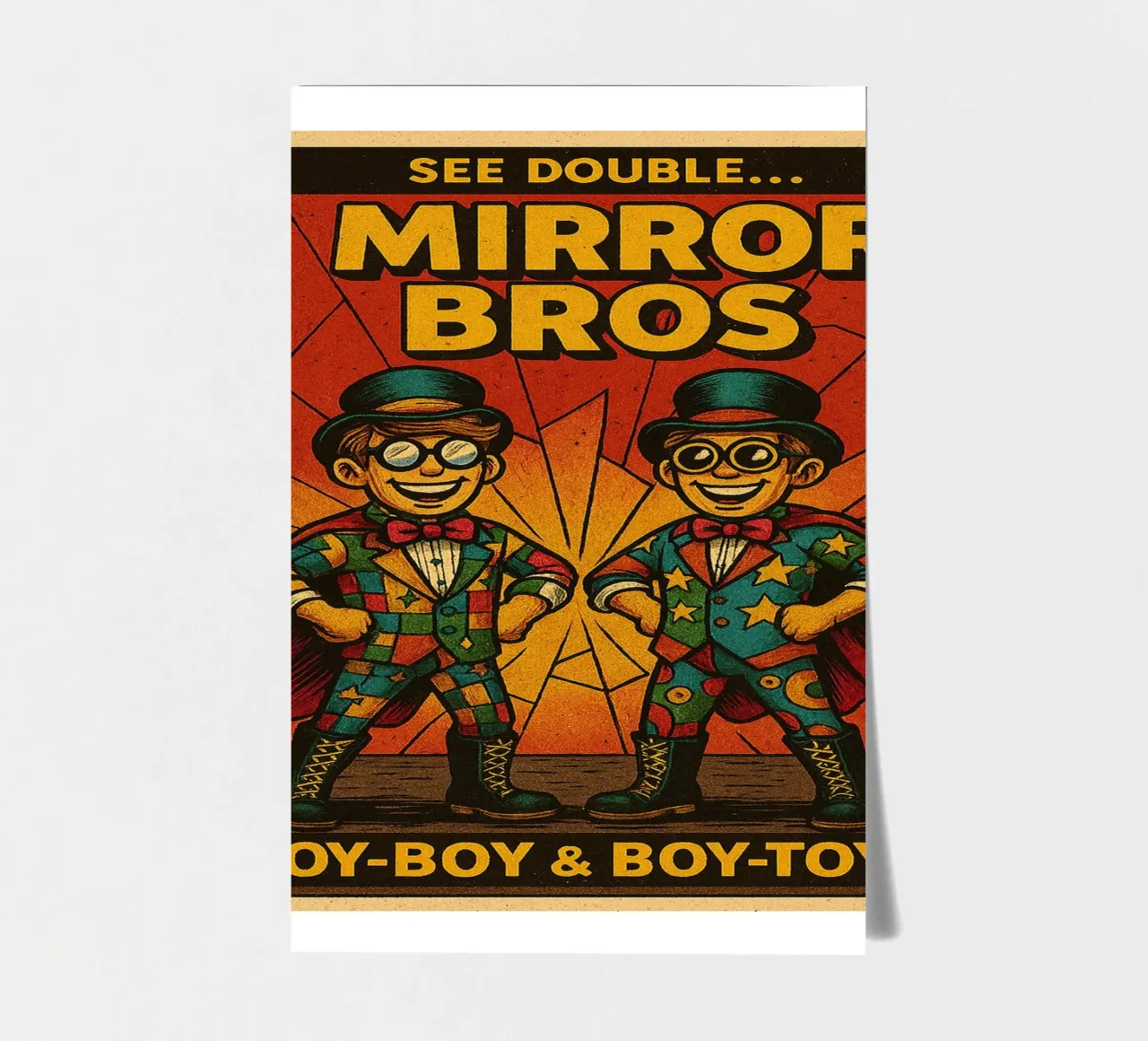 MIRROR BROS - Fresh Supes On The Block Stickerbogen von Vintage Van Gogh
