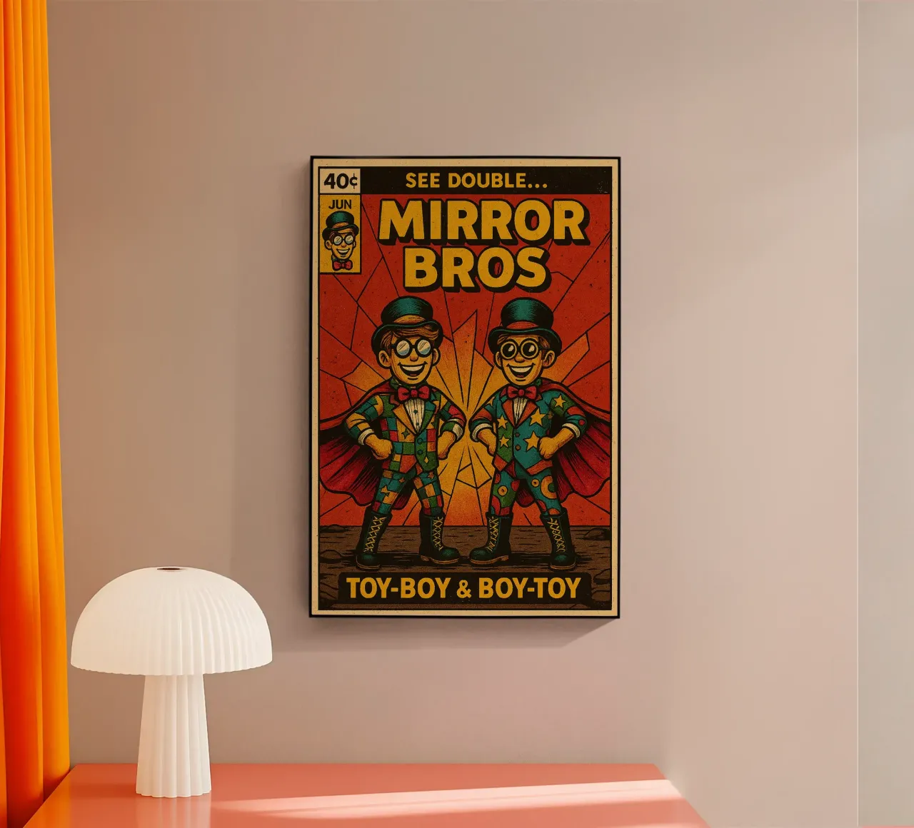 MIRROR BROS - Fresh Supes On The Block metacrilato de Vintage Van Gogh