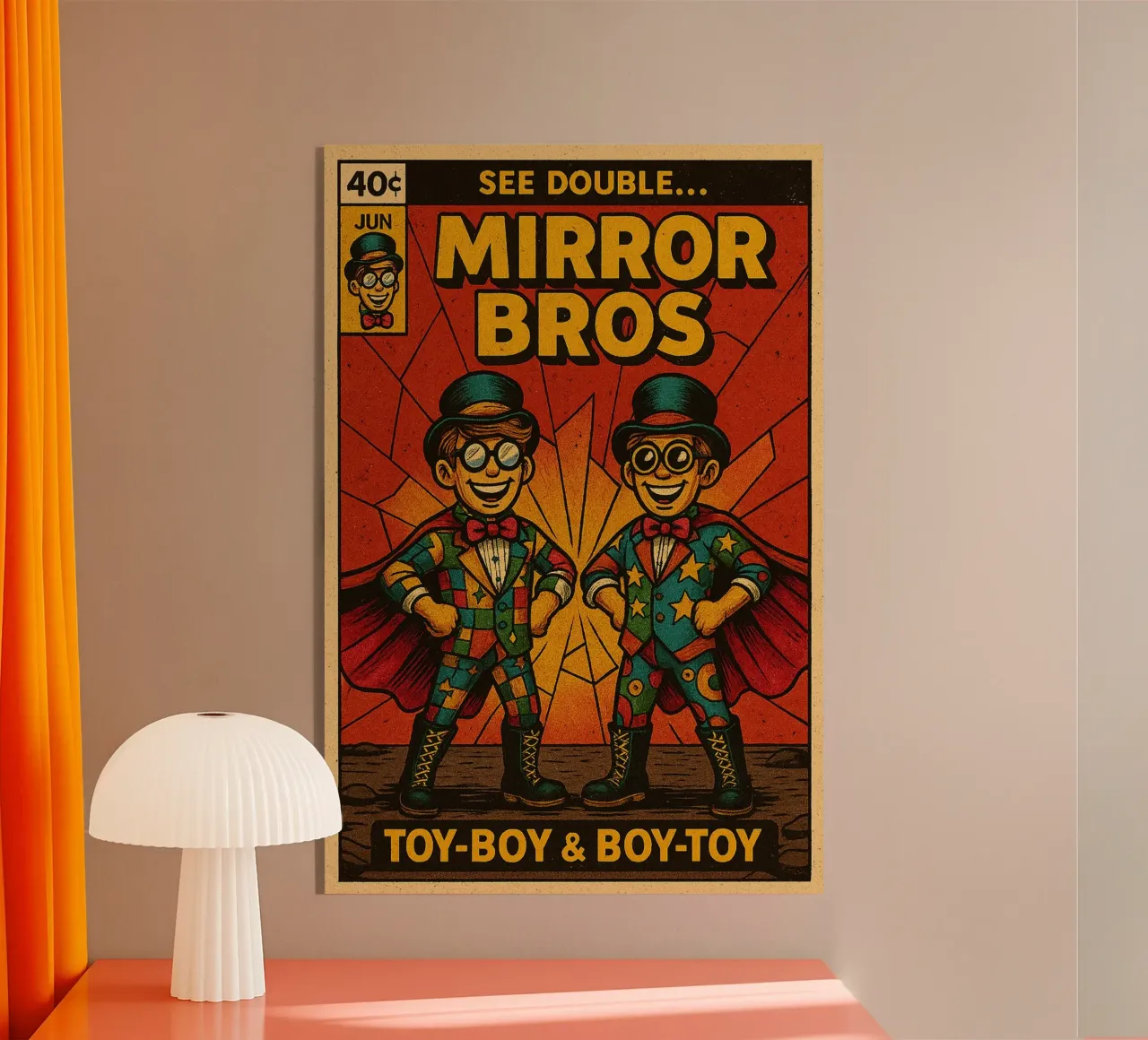 MIRROR BROS - Fresh Supes On The Block metacrilato de Vintage Van Gogh