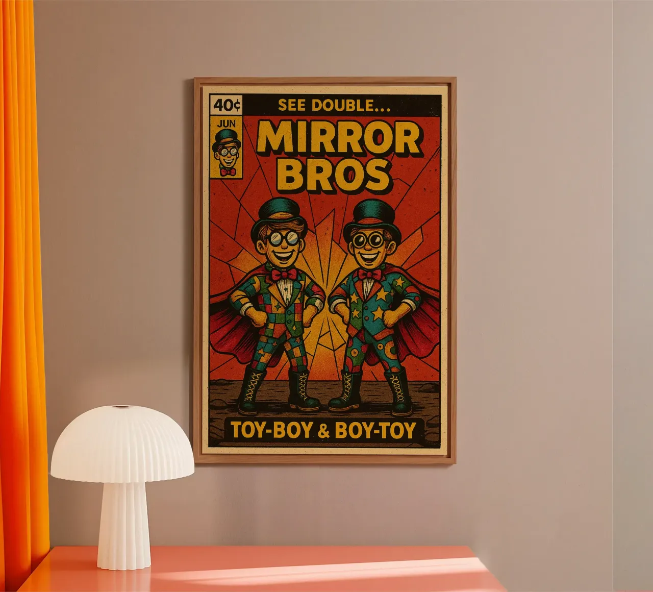 MIRROR BROS - Fresh Supes On The Block alluminio dibond da Vintage Van Gogh