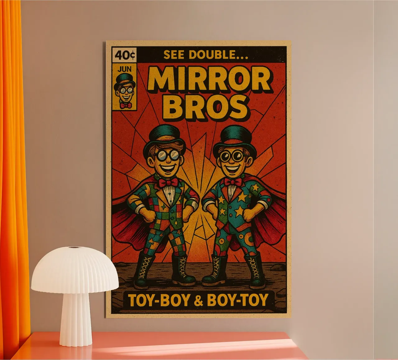 MIRROR BROS - Fresh Supes On The Block alluminio dibond da Vintage Van Gogh