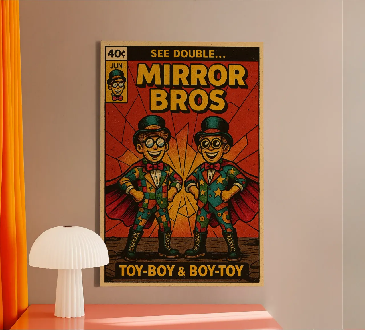 MIRROR BROS - Fresh Supes On The Block tela da Vintage Van Gogh