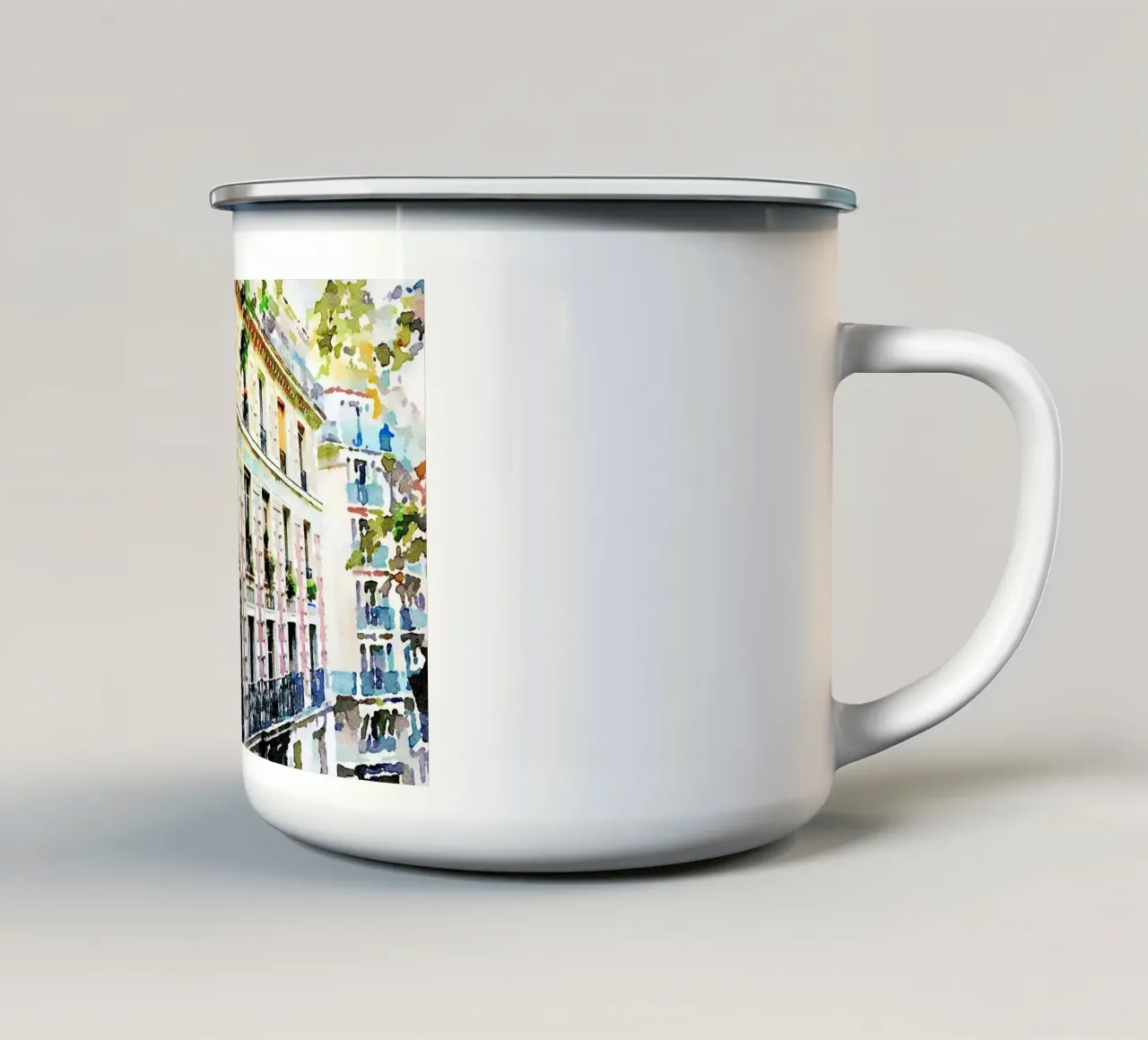 A Parigi tazza in smalto da Massimo Frascogna