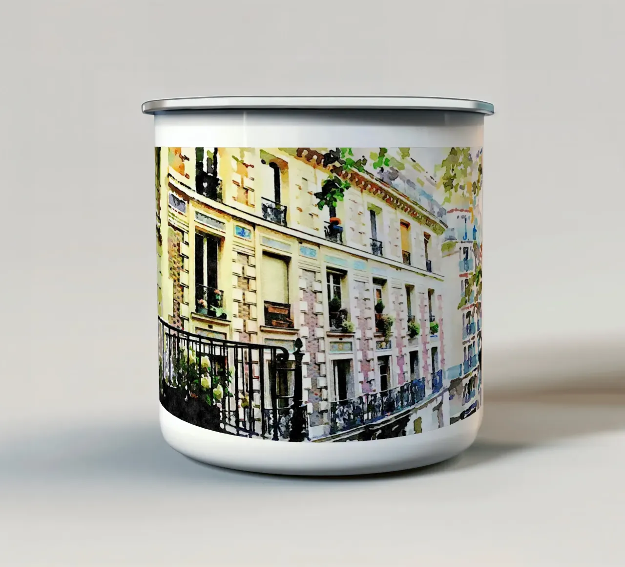 A Parigi tazza in smalto da Massimo Frascogna