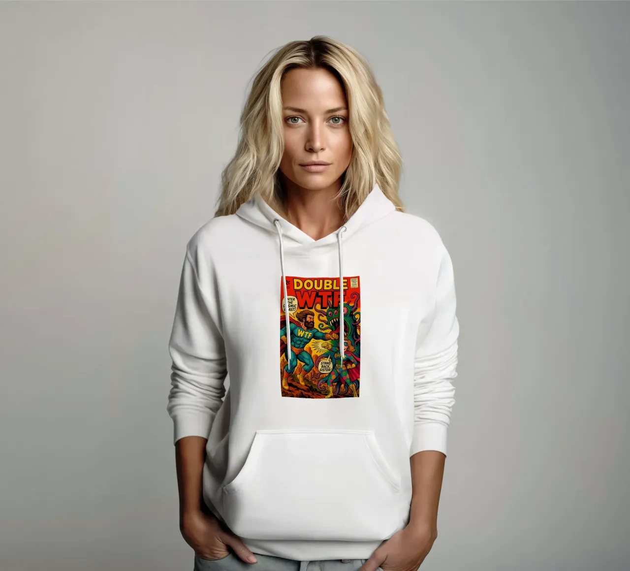 DOUBLE WTF - Fresh Supes On The Block felpa con cappuccio da Vintage Van Gogh