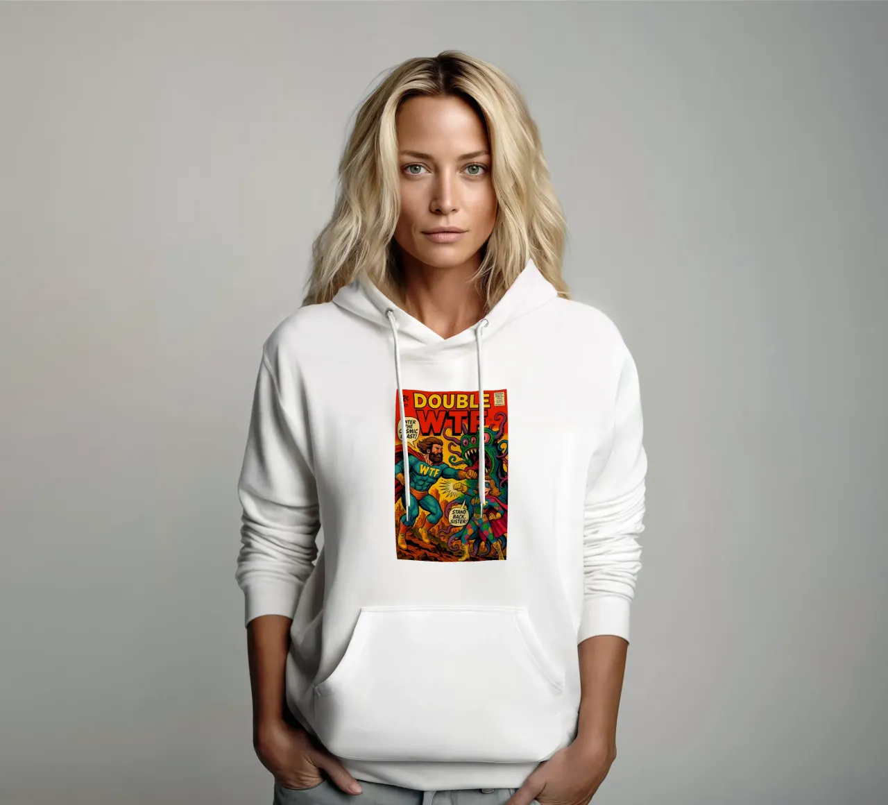 DOUBLE WTF - Fresh Supes On The Block felpa con cappuccio da Vintage Van Gogh