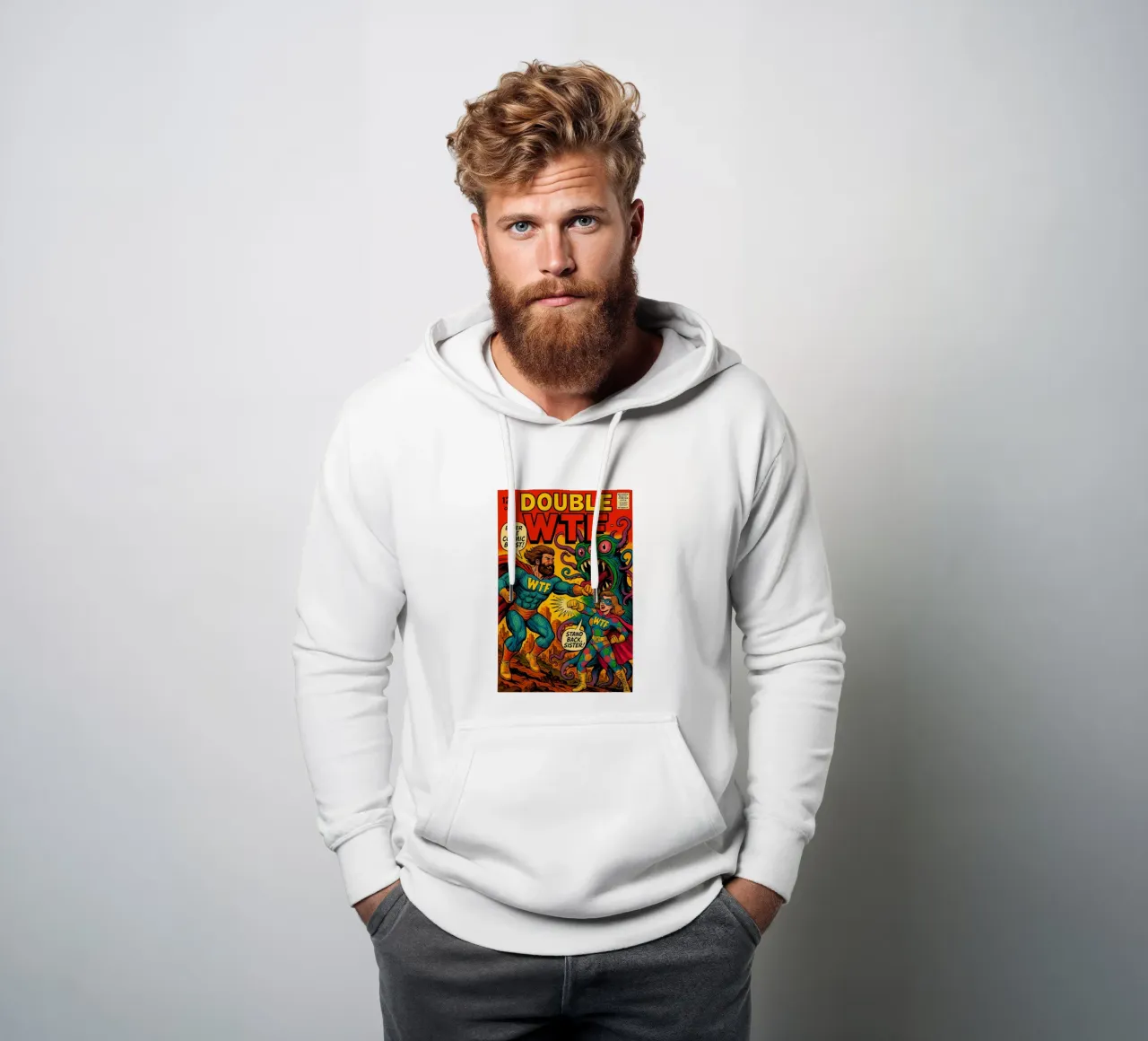 DOUBLE WTF - Fresh Supes On The Block felpa con cappuccio da Vintage Van Gogh