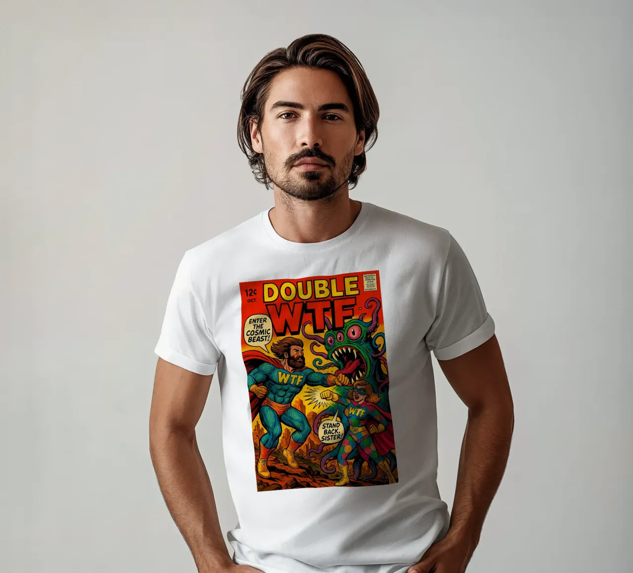 DOUBLE WTF - Fresh Supes On The Block t-shirt van Vintage Van Gogh