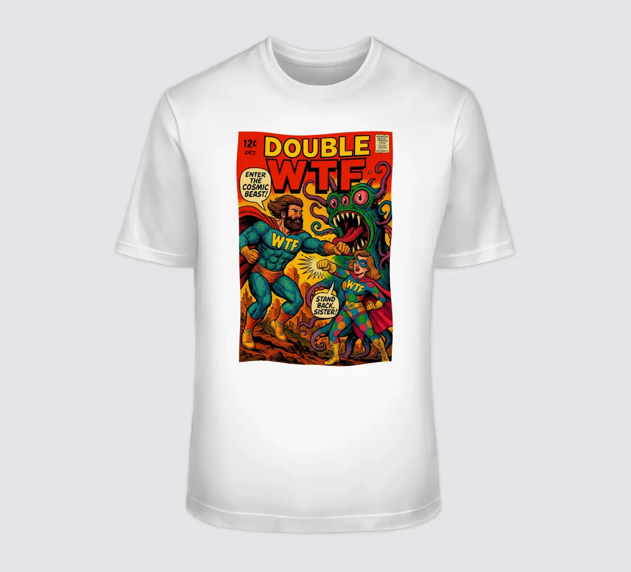 DOUBLE WTF - Fresh Supes On The Block t-shirt van Vintage Van Gogh