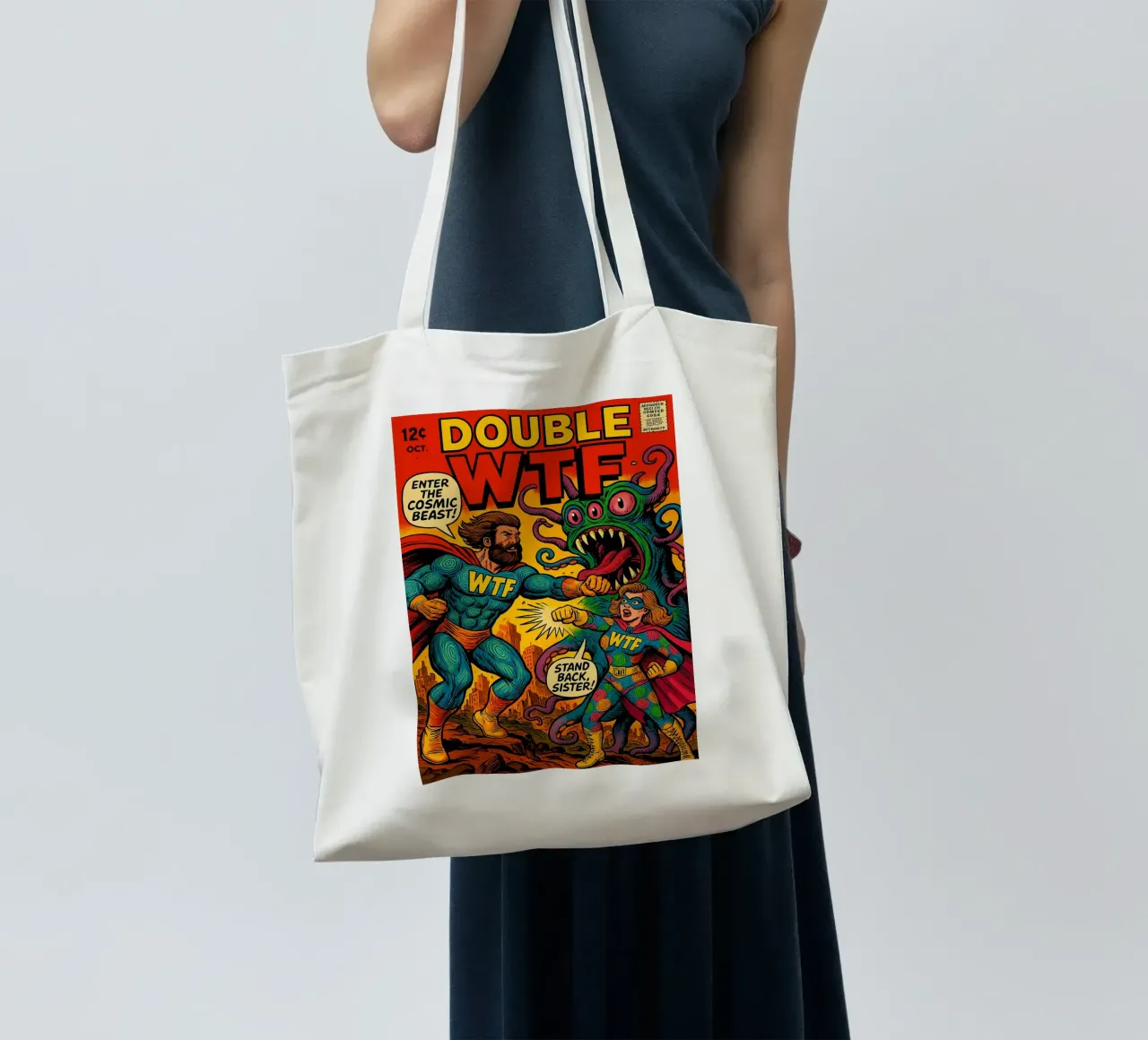 DOUBLE WTF - Fresh Supes On The Block borsa in juta da Vintage Van Gogh
