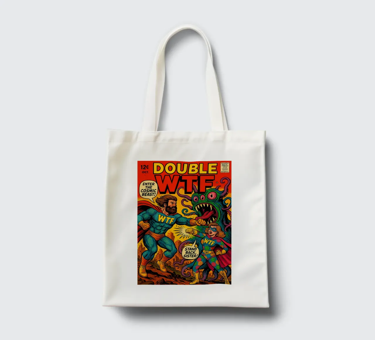 DOUBLE WTF - Fresh Supes On The Block borsa in juta da Vintage Van Gogh