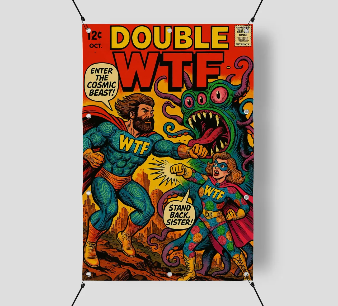 DOUBLE WTF - Fresh Supes On The Block telo in pvc da Vintage Van Gogh