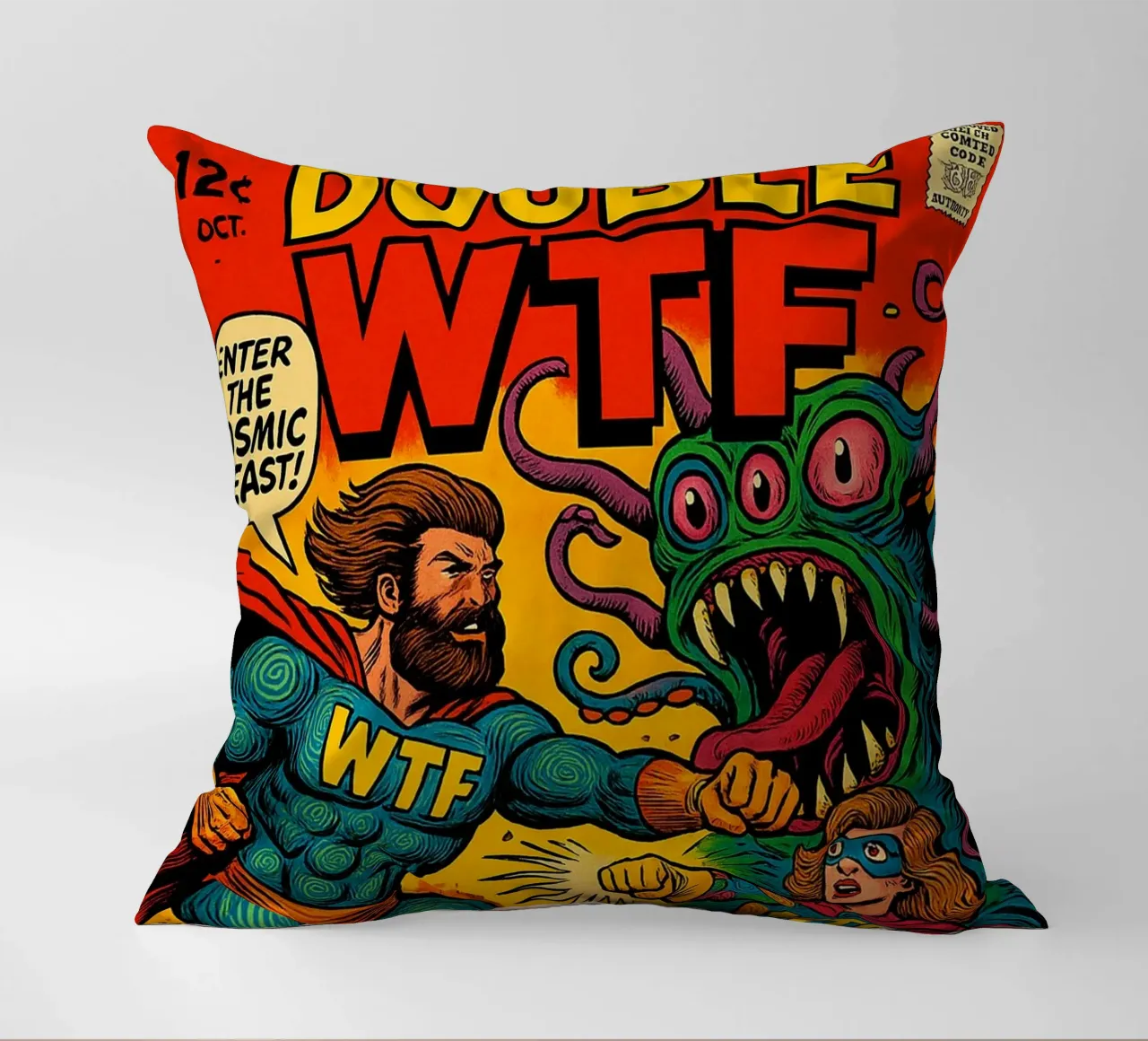 DOUBLE WTF - Fresh Supes On The Block cuscino da Vintage Van Gogh