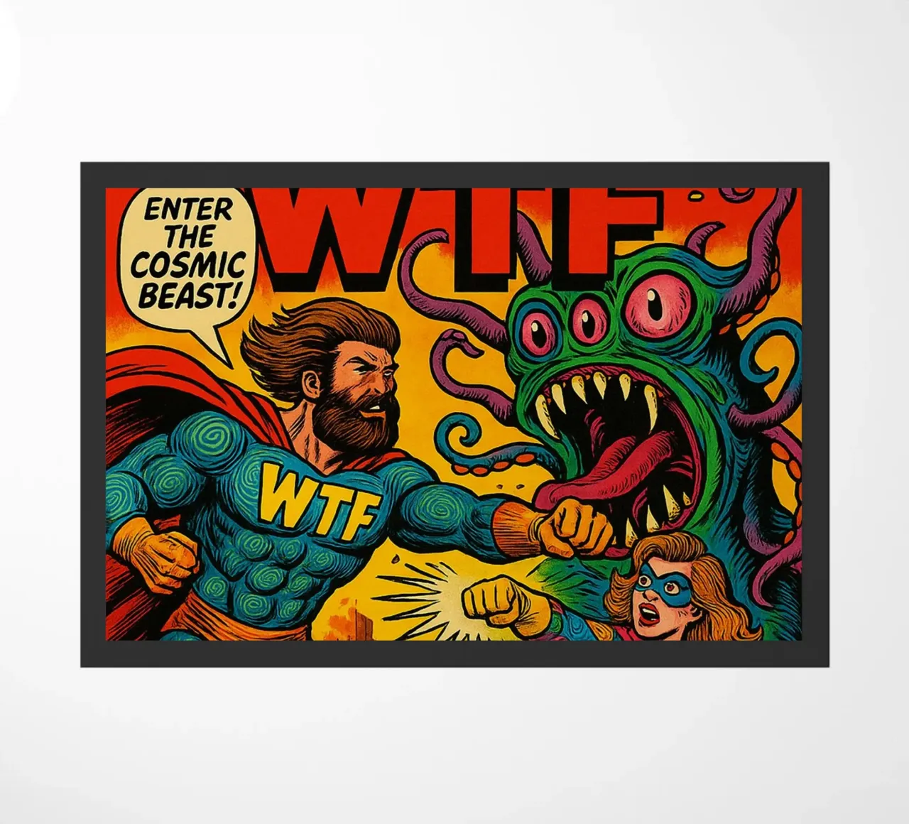 DOUBLE WTF - Fresh Supes On The Block paillasson de Vintage Van Gogh