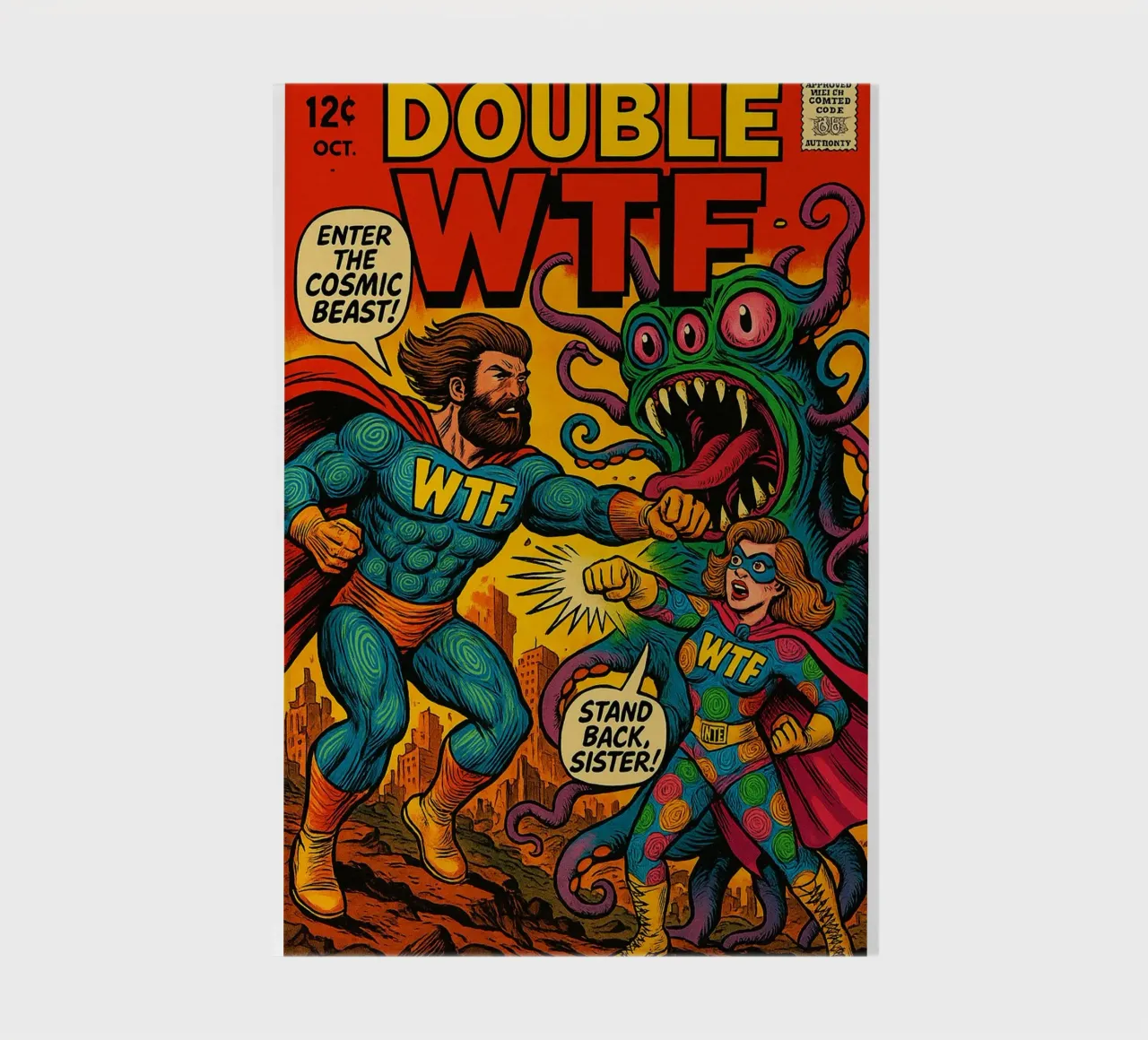 DOUBLE WTF - Fresh Supes On The Block notebook by Vintage Van Gogh