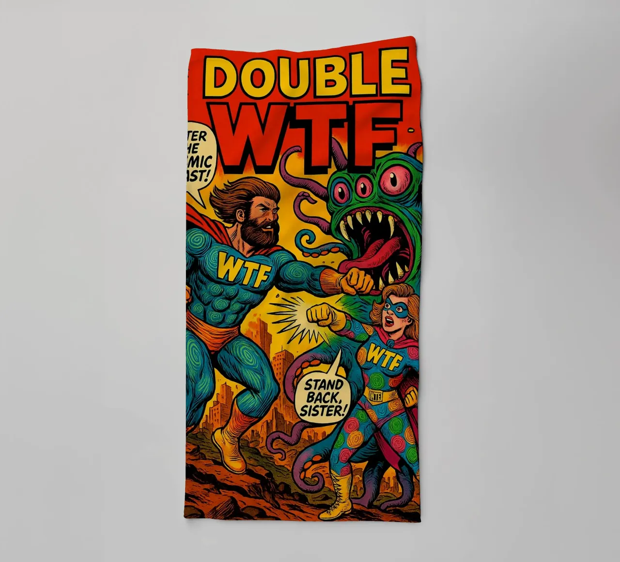 DOUBLE WTF - Fresh Supes On The Block asciugamano da bagno da Vintage Van Gogh