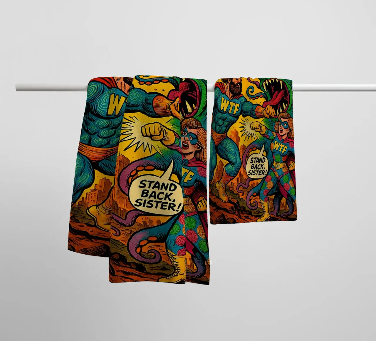 DOUBLE WTF - Fresh Supes On The Block asciugamano da bagno da Vintage Van Gogh