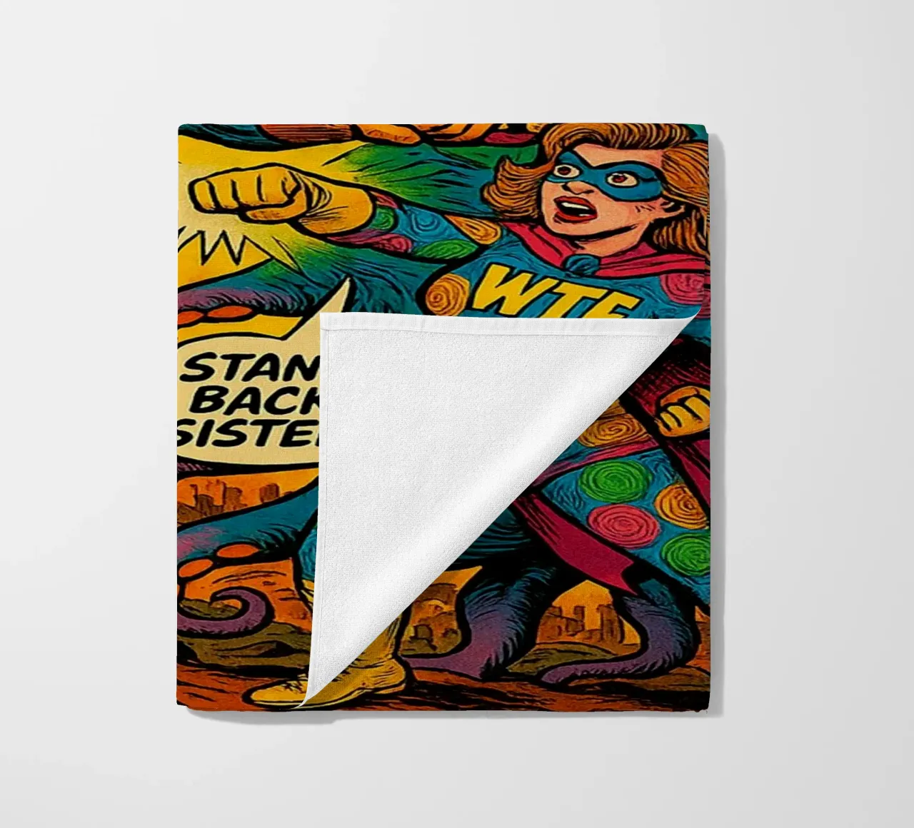 DOUBLE WTF - Fresh Supes On The Block Strandtuch von Vintage Van Gogh