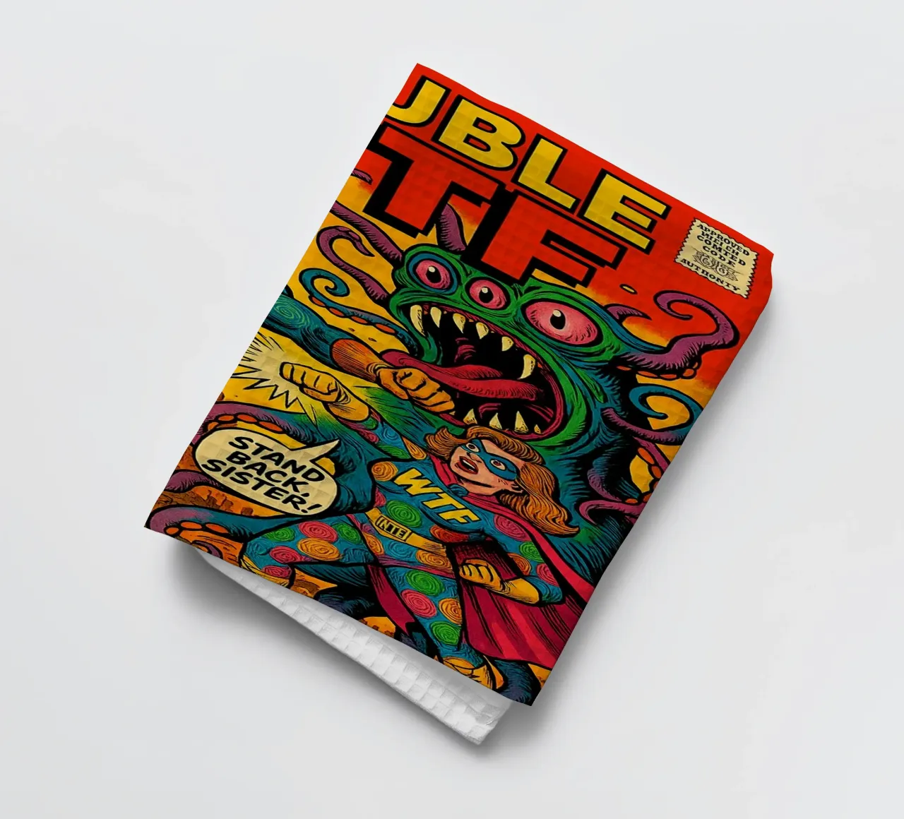 DOUBLE WTF - Fresh Supes On The Block Geschirrtuch von Vintage Van Gogh