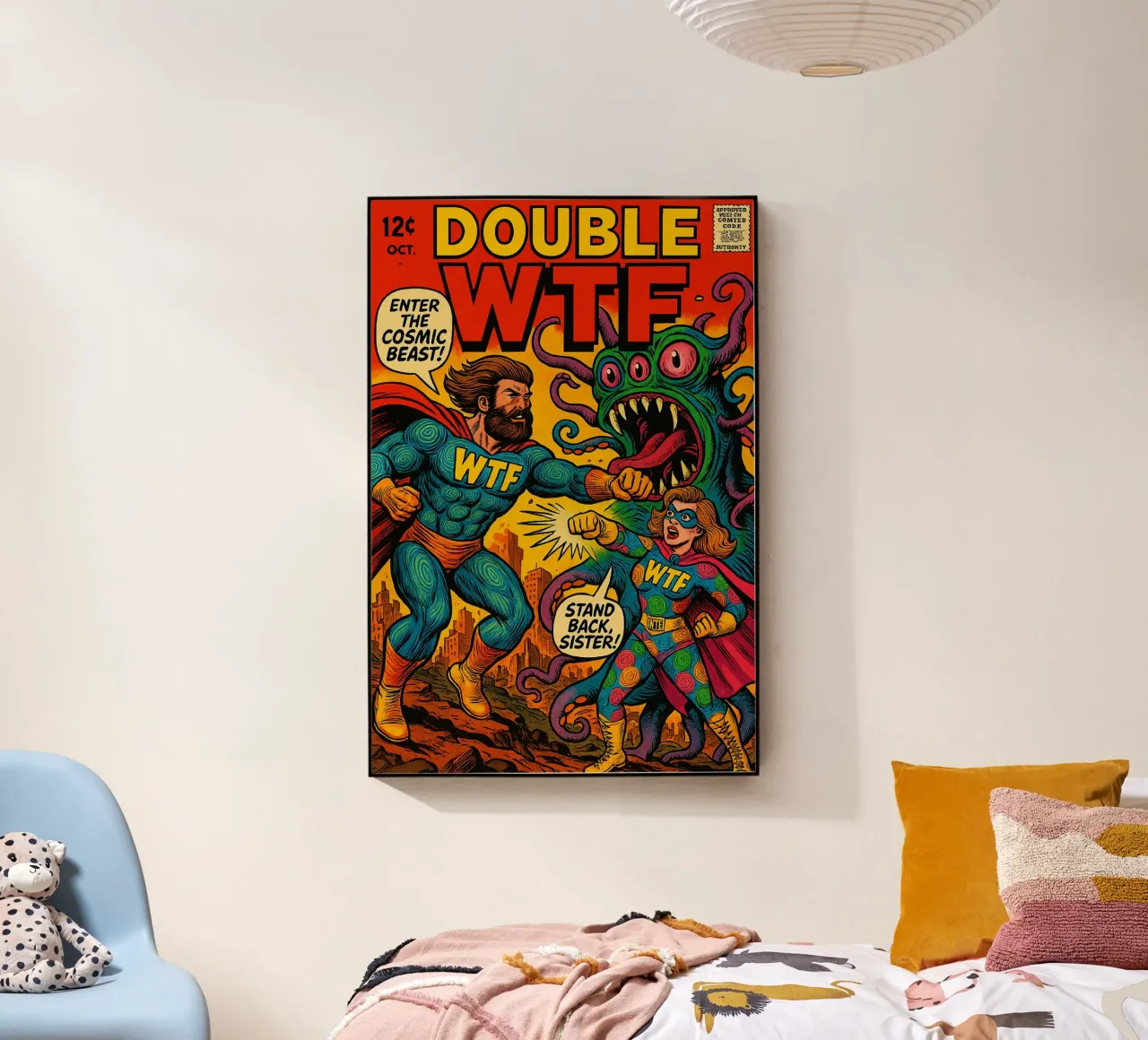 DOUBLE WTF - Fresh Supes On The Block acryl van Vintage Van Gogh