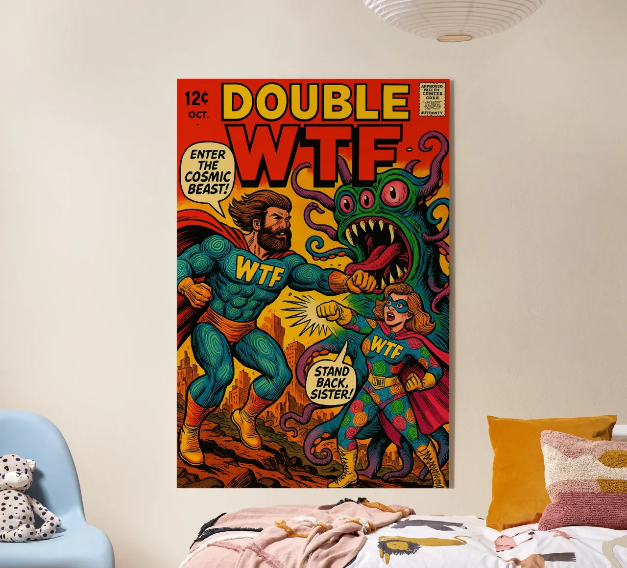 DOUBLE WTF - Fresh Supes On The Block acryl van Vintage Van Gogh