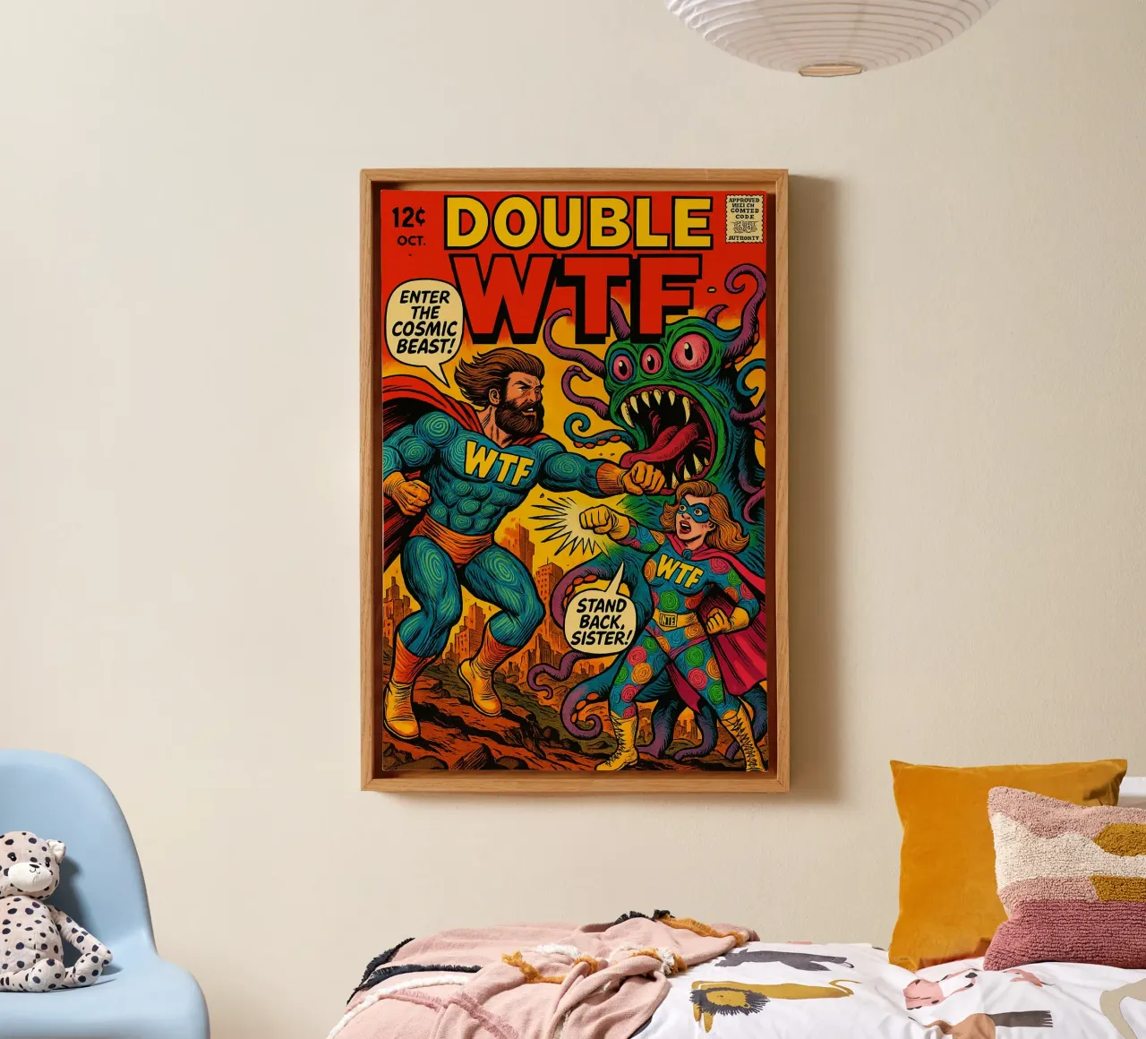 DOUBLE WTF - Fresh Supes On The Block canvas by Vintage Van Gogh