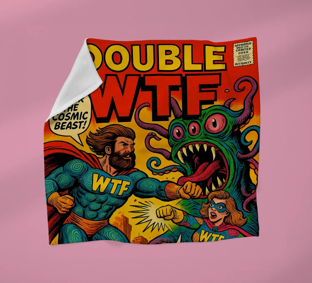 DOUBLE WTF - Fresh Supes On The Block manta de franela de Vintage Van Gogh