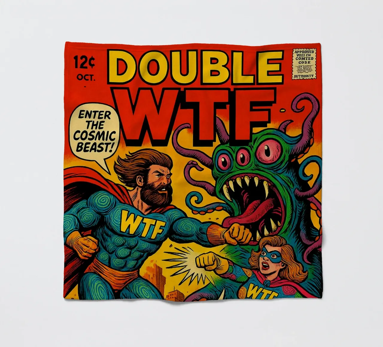 DOUBLE WTF - Fresh Supes On The Block manta de franela de Vintage Van Gogh