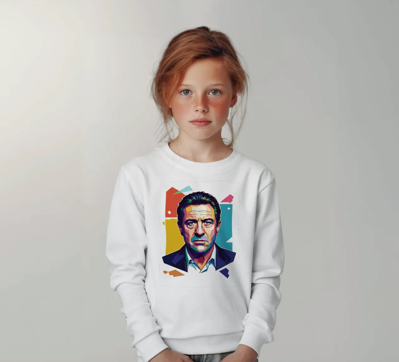 Ritratto pop art di Robert De Niro felpa bambino da Hantamrata