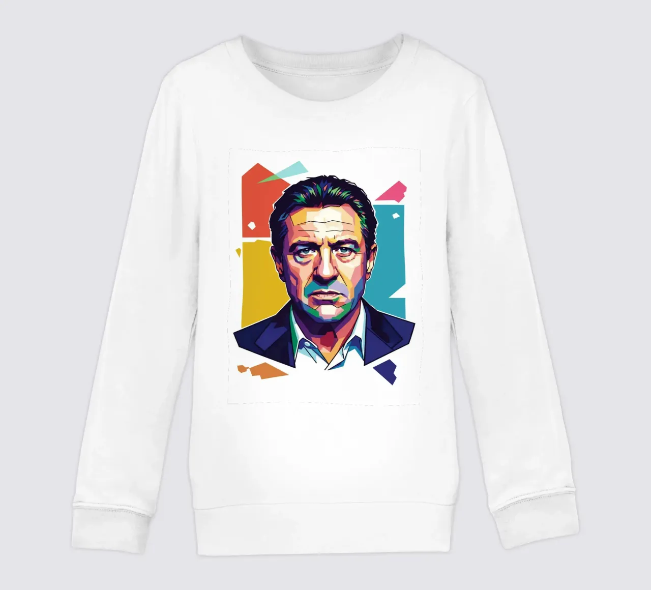Ritratto pop art di Robert De Niro felpa bambino da Hantamrata